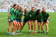 5 September 2021; Westmeath players celebrate following the TG4 All-Ireland Ladies Intermediate Football Championship Final match between Westmeath and Wexford at Croke Park in Dublin. Photo by Stephen McCarthy/Sportsfile