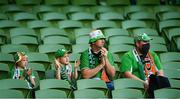 7 September 2021; Republic of Ireland supporters before the FIFA World Cup 2022 qualifying group A match between Republic of Ireland and Serbia at the Aviva Stadium in Dublin. Photo by Harry Murphy/Sportsfile