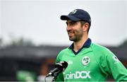 8 September 2021; Ireland captain Andrew Balbirnie speaking before match one of the Dafanews International Cup ODI series between Ireland and Zimbabwe at Stormont in Belfast. Photo by Seb Daly/Sportsfile