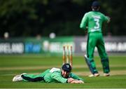 8 September 2021; Andrew Balbirnie of Ireland after dropping a catch during match one of the Dafanews International Cup ODI series between Ireland and Zimbabwe at Stormont in Belfast. Photo by Seb Daly/Sportsfile