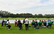 8 September 2021; Spectators watch the action during match one of the Dafanews International Cup ODI series between Ireland and Zimbabwe at Stormont in Belfast. Photo by Seb Daly/Sportsfile