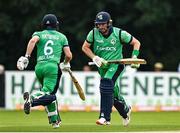 8 September 2021; Andrew Balbirnie, right, and William Porterfield of Ireland during match one of the Dafanews International Cup ODI series between Ireland and Zimbabwe at Stormont in Belfast. Photo by Seb Daly/Sportsfile