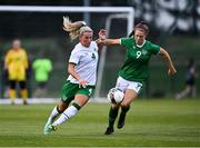 8 September 2021; Savannah McCarthy, left, and Rebecca Watkins during a Republic of Ireland home-based training session at FAI Headquarters in Abbotstown, Dublin. Photo by Piaras Ó Mídheach/Sportsfile