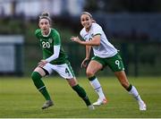 8 September 2021; Jessica Gleeson, left, and Stephanie Roche during a Republic of Ireland home-based training session at FAI Headquarters in Abbotstown, Dublin. Photo by Piaras Ó Mídheach/Sportsfile