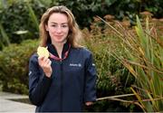 9 September 2021; Pictured in her hometown Clontarf with her 1st Paralympic gold medal is Allianz' Paralympic brand ambassador Ellen Keane. Allianz Ireland has been a proud partner of Paralympics Ireland since 2010 and has partnered with Ellen for five years. Today, Allianz has congratulated Ellen on her remarkable performance winning gold in the SB8 100-metre breaststroke final. Photo by Matt Browne/Sportsfile