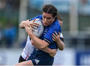 4 September 2021; Jennie Finlay of Leinster is tackled by Kelly McCormill of Ulster during the IRFU Women's Interprovincial Championship Round 2 match between Leinster and Ulster at Energia Park in Dublin. Photo by Piaras Ó Mídheach/Sportsfile