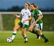 8 September 2021; Jessie Stapleton in action against Rebecca Watkins during a Republic of Ireland home-based training session at FAI Headquarters in Abbotstown, Dublin. Photo by Piaras Ó Mídheach/Sportsfile