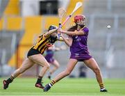 21 August 2021; Sarah O'Connor of Wexford in action against Aoife Doyle of Kilkenny during the All-Ireland Senior Camogie Championship quarter-final match between Kilkenny and Wexford at Páirc Uí Chaoimh in Cork. Photo by Piaras Ó Mídheach/Sportsfile