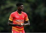 10 September 2021; Richard Ngarava of Zimbabwe during match two of the Dafanews International Cup ODI series between Ireland and Zimbabwe at Stormont in Belfast. Photo by Ramsey Cardy/Sportsfile