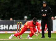 10 September 2021; Wellington Masakadza of Zimbabwe during match two of the Dafanews International Cup ODI series between Ireland and Zimbabwe at Stormont in Belfast. Photo by Ramsey Cardy/Sportsfile