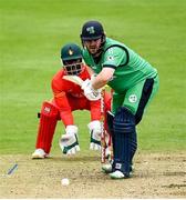 10 September 2021; Paul Stirling of Ireland and Regis Chakabva of Zimbabwe during match two of the Dafanews International Cup ODI series between Ireland and Zimbabwe at Stormont in Belfast. Photo by Ramsey Cardy/Sportsfile