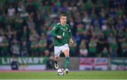 8 September 2021; Steven Davis of Northern Ireland during the FIFA World Cup 2022 qualifying group C match between Northern Ireland and Switzerland at National Football Stadium at Windsor Park in Belfast. Photo by Stephen McCarthy/Sportsfile