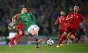 8 September 2021; Conor Bradley of Northern Ireland during the FIFA World Cup 2022 qualifying group C match between Northern Ireland and Switzerland at National Football Stadium at Windsor Park in Belfast. Photo by Stephen McCarthy/Sportsfile