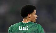 8 September 2021; Jamal Lewis of Northern Ireland during the FIFA World Cup 2022 qualifying group C match between Northern Ireland and Switzerland at National Football Stadium at Windsor Park in Belfast. Photo by Stephen McCarthy/Sportsfile