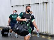 10 September 2021; Seán O'Brien of London Irish arrives for the pre-season friendly match between Connacht and London Irish at The Sportsground in Galway. Photo by Piaras Ó Mídheach/Sportsfile