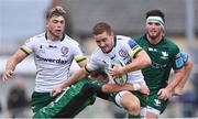 10 September 2021; Paddy Jackson of London Irish is tackled by John Porch of Connacht during the pre-season friendly match between Connacht and London Irish at The Sportsground in Galway. Photo by Piaras Ó Mídheach/Sportsfile