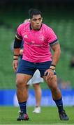 10 September 2021; Michael Ala’alatoa of Leinster before the Bank of Ireland Pre-Season Friendly match between Leinster and Harlequins at Aviva Stadium in Dublin. Photo by Brendan Moran/Sportsfile