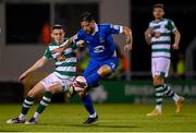 10 September 2021; Anthony Wordsworth of Waterford in action against Gary O'Neill of Shamrock Rovers during the SSE Airtricity League Premier Division match between Shamrock Rovers and Waterford at Tallaght Stadium in Dublin. Photo by Stephen McCarthy/Sportsfile