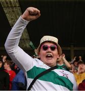 10 September 2021; A Cork City supporter during the SSE Airtricity League First Division match between Cork City and Shelbourne at Turner Cross in Cork. Photo by Michael P Ryan/Sportsfile