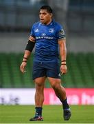 10 September 2021; Michael Ala’alatoa of Leinster before the Bank of Ireland Pre-Season Friendly match between Leinster and Harlequins at Aviva Stadium in Dublin. Photo by Harry Murphy/Sportsfile