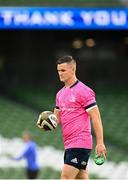 10 September 2021; Jonathan Sexton of Leinster before the Bank of Ireland Pre-Season Friendly match between Leinster and Harlequins at Aviva Stadium in Dublin. Photo by Harry Murphy/Sportsfile