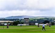 11 September 2021; A general view of the action during the Clear Currency Women's All-Ireland T20 Cup Semi-Final match between Bready and CSNI at Bready Cricket Club in Tyrone. Photo by Ben McShane/Sportsfile