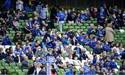10 September 2021; Leinster supporters during the Bank of Ireland Pre-Season Friendly match between Leinster and Harlequins at Aviva Stadium in Dublin. Photo by Brendan Moran/Sportsfile