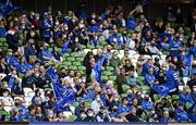 10 September 2021; Leinster supporters during the Bank of Ireland Pre-Season Friendly match between Leinster and Harlequins at Aviva Stadium in Dublin. Photo by Brendan Moran/Sportsfile