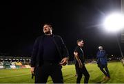 10 September 2021; Waterford manager Marc Bircham and Shamrock Rovers manager Stephen Bradley, right, following the SSE Airtricity League Premier Division match between Shamrock Rovers and Waterford at Tallaght Stadium in Dublin. Photo by Stephen McCarthy/Sportsfile