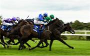 11 September 2021; Atomic Jones, with Colin Keane up, centre, on their way to winning The KPMG Champions Juvenile Stakes during day one of the Longines Irish Champions Weekend at Leopardstown Racecourse in Dublin. Photo by Matt Browne/Sportsfile