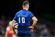10 September 2021; Jonathan Sexton of Leinster during the Bank of Ireland Pre-Season Friendly match between Leinster and Harlequins at Aviva Stadium in Dublin. Photo by Brendan Moran/Sportsfile