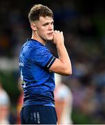 10 September 2021; Rob Russell of Leinster during the Bank of Ireland Pre-Season Friendly match between Leinster and Harlequins at Aviva Stadium in Dublin. Photo by Brendan Moran/Sportsfile