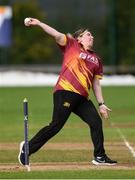 11 September 2021; Stephanie Wilkinson of Bready bowls during the Clear Currency Women's All-Ireland T20 Cup Semi-Final match between Bready and CSNI at Bready Cricket Club in Tyrone. Photo by Ben McShane/Sportsfile