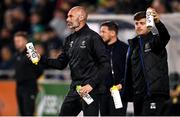 10 September 2021; Waterford goalkeeping coach Dirk Heinen, left, during the SSE Airtricity League Premier Division match between Shamrock Rovers and Waterford at Tallaght Stadium in Dublin. Photo by Stephen McCarthy/Sportsfile