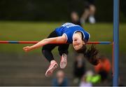 11 September 2021; Ava Rochford of Munster competing in the Girl's High Jump during the Irish Life Health Tailteann Schools' Inter-provincial Games at Morton Stadium in Santry, Dublin. Photo by Harry Murphy/Sportsfile