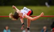 11 September 2021; Tori Murchan of Ulster competing in the Girl's High Jump during the Irish Life Health Tailteann Schools' Inter-provincial Games at Morton Stadium in Santry, Dublin. Photo by Harry Murphy/Sportsfile