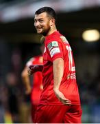 10 September 2021; Ryan Brennan of Shelbourne after scoring his sides first goal during the SSE Airtricity League First Division match between Cork City and Shelbourne at Turner Cross in Cork. Photo by Michael P Ryan/Sportsfile