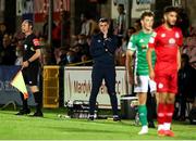 10 September 2021; Shelbourne manager Ian Morris during the SSE Airtricity League First Division match between Cork City and Shelbourne at Turner Cross in Cork. Photo by Michael P Ryan/Sportsfile