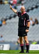 5 September 2021; Referee Shane Curley during the TG4 All-Ireland Ladies Intermediate Football Championship Final match between Westmeath and Wexford at Croke Park in Dublin. Photo by Eóin Noonan/Sportsfile