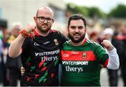 11 September 2021; Mayo supporters Éanna Ó Braonáin, left, and Eoghan Ó Braonáin, from Claremorris, Mayo, before the GAA Football All-Ireland Senior Championship Final match between Mayo and Tyrone at Croke Park in Dublin. Photo by Daire Brennan/Sportsfile