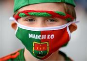 11 September 2021; Mayo supporter Harry Jordan, age 7, before the GAA Football All-Ireland Senior Championship Final match between Mayo and Tyrone at Croke Park in Dublin. Photo by Stephen McCarthy/Sportsfile