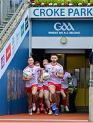 11 September 2021; Pádraig Hampsey of Tyrone leads his side out before the GAA Football All-Ireland Senior Championship Final match between Mayo and Tyrone at Croke Park in Dublin. Photo by Brendan Moran/Sportsfile