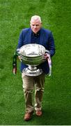 11 September 2021; 1996 Meath captain Tommy Dowd brings out the Sam Maguire Cup ahead of the GAA Football All-Ireland Senior Championship Final match between Mayo and Tyrone at Croke Park in Dublin. Photo by Daire Brennan/Sportsfile