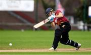 11 September 2021; Alana Dalzell of Bready hits a boundary during Clear Currency Women’s All-Ireland T20 Cup Final match between Bready cricket club and Pembroke cricket club at Bready Cricket Club in Tyrone. Photo by Ben McShane/Sportsfile