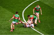 11 September 2021; Matthew Donnelly of Tyrone in action against Stephen Coen of Mayo the GAA Football All-Ireland Senior Championship Final match between Mayo and Tyrone at Croke Park in Dublin. Photo by Daire Brennan/Sportsfile