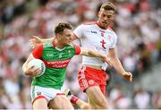 11 September 2021; Matthew Ruane of Mayo in action against Brian Kennedy of Tyrone during the GAA Football All-Ireland Senior Championship Final match between Mayo and Tyrone at Croke Park in Dublin. Photo by Stephen McCarthy/Sportsfile