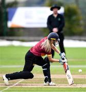 11 September 2021; Jemma Rankin of Bready bats during the Clear Currency Women’s All-Ireland T20 Cup Final match between Bready cricket club and Pembroke cricket club at Bready Cricket Club in Tyrone. Photo by Ben McShane/Sportsfile