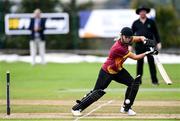 11 September 2021; Jemma Rankin of Bready bats during the Clear Currency Women’s All-Ireland T20 Cup Final match between Bready cricket club and Pembroke cricket club at Bready Cricket Club in Tyrone. Photo by Ben McShane/Sportsfile
