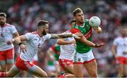 11 September 2021; Aidan O'Shea of Mayo in action against Ronan McNamee of Tyrone during the GAA Football All-Ireland Senior Championship Final match between Mayo and Tyrone at Croke Park in Dublin. Photo by Ray McManus/Sportsfile