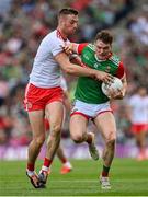 11 September 2021; Matthew Ruane of Mayo is tackled by Brian Kennedy of Tyrone during the GAA Football All-Ireland Senior Championship Final match between Mayo and Tyrone at Croke Park in Dublin. Photo by Brendan Moran/Sportsfile